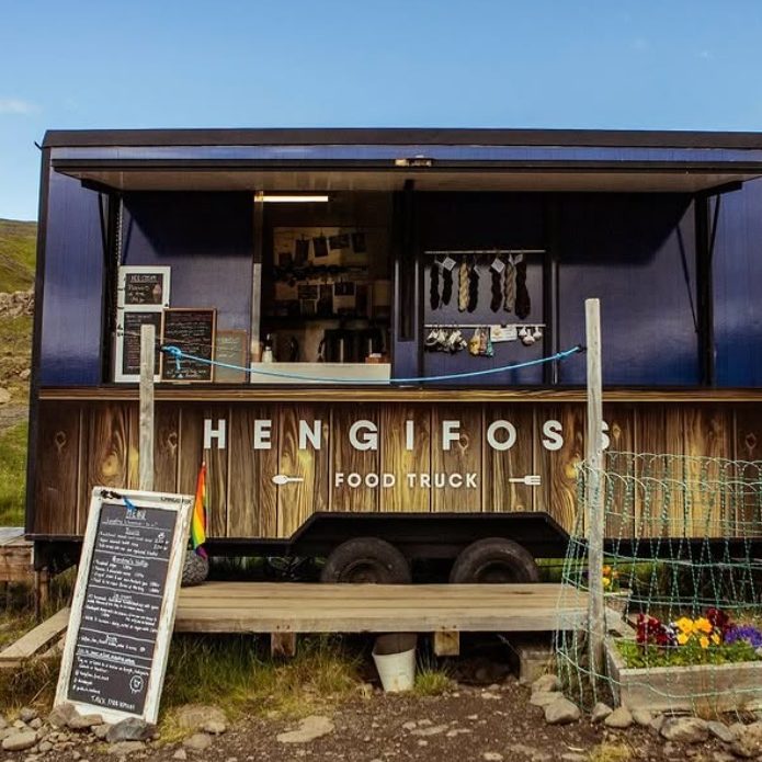 Foodtruck von Sauðagull am Hengifoss in Ostisland